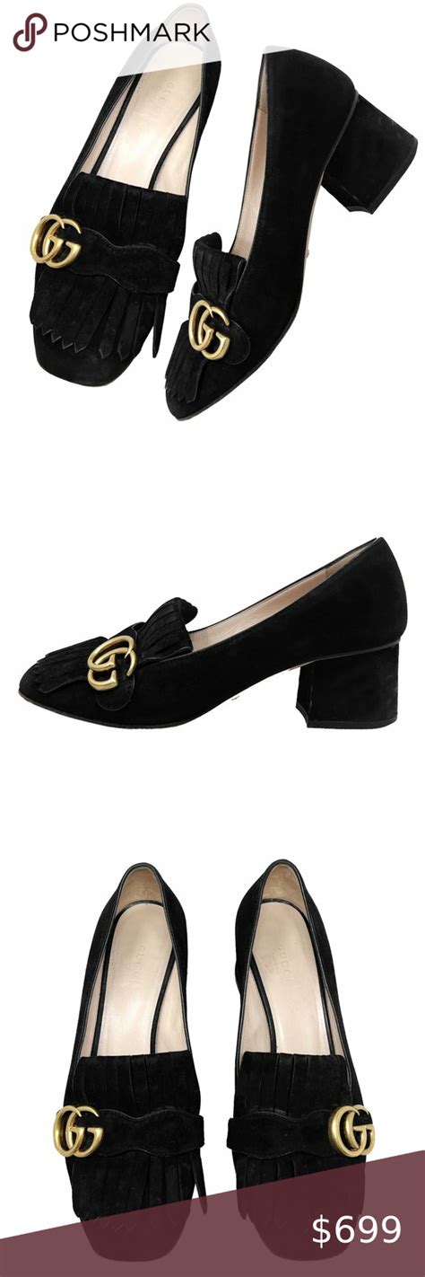 gucci gg marmont kiltie pumps|Gucci Heels for Women .